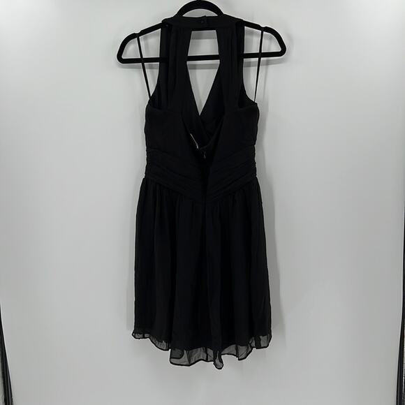 L'AGENCE Silk Crepe Halter Dress - Black - Small - New without tags - Picture 6 of 7